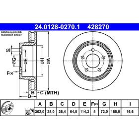 ATE Brzdový kotouč větraný Ø302mm 24.0128-0270.1_thumb2