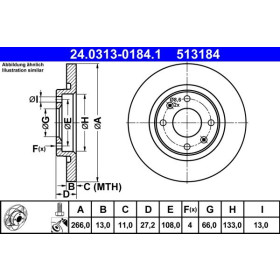 ATE Brzdový kotouč plný Ø266mm 24.0313-0184.1_thumb2