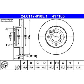 ATE Brzdový kotouč větraný Ø231mm 24.0117-0105.1_thumb2