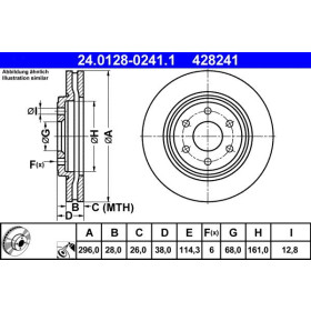 ATE Brzdový kotouč větraný Ø296mm 24.0128-0241.1_thumb2