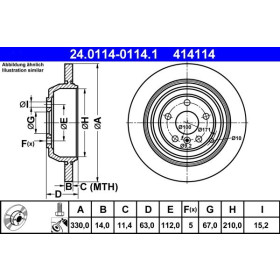 ATE Brzdový kotouč plný Ø330mm 24.0114-0114.1_thumb2