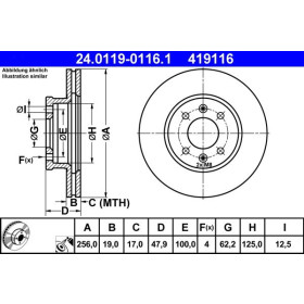 ATE Brzdový kotouč větraný Ø256mm 24.0119-0116.1_thumb2