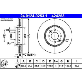 ATE Brzdový kotouč větraný Ø280mm 24.0124-0253.1_thumb2