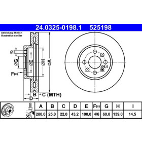 ATE Brzdový kotouč větraný Ø280mm 24.0325-0198.1_thumb2