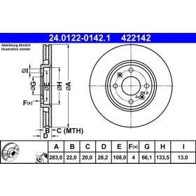 ATE Brzdový kotouč větraný Ø283mm 24.0122-0142.1_thumb2