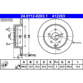 ATE Brzdový kotouč plný Ø290mm 24.0112-0203.1_thumb2