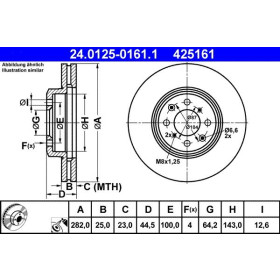 ATE Brzdový kotouč větraný Ø282mm 24.0125-0161.1_thumb2