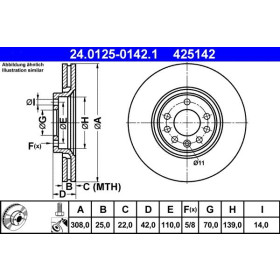 ATE Brzdový kotouč větraný Ø308mm 24.0125-0142.1_thumb2