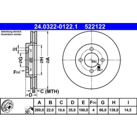 ATE Brzdový kotouč větraný Ø260mm 24.0322-0122.1_thumb2