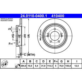 ATE Brzdový kotouč plný Ø284mm 24.0110-0400.1_thumb2