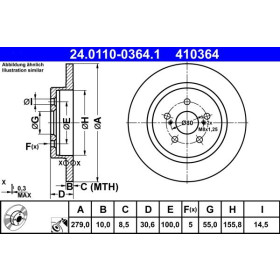 ATE Brzdový kotouč plný Ø279mm 24.0110-0364.1_thumb2