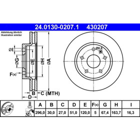 ATE Brzdový kotouč větraný Ø296mm 24.0130-0207.1_thumb2