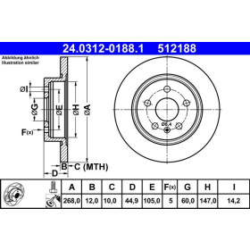 ATE Brzdový kotouč plný Ø268mm 24.0312-0188.1_thumb2