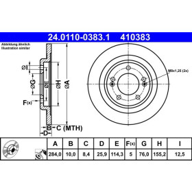 ATE Brzdový kotouč plný Ø284mm 24.0110-0383.1_thumb2