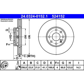 ATE Brzdový kotouč větraný Ø256mm 24.0324-0152.1_thumb2