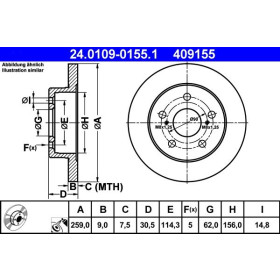 ATE Brzdový kotouč plný Ø259mm 24.0109-0155.1_thumb2