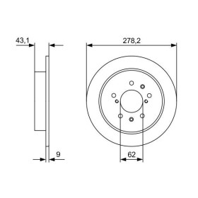 BOSCH Brzdový kotouč plný Ø278,2mm 0 986 479 D34_thumb5