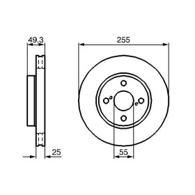 BOSCH Brzdový kotouč větraný Ø255mm 0 986 479 B70_thumb5