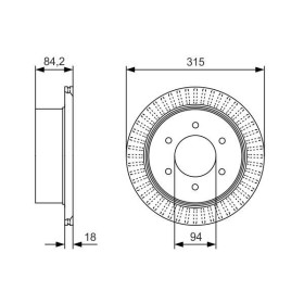 BOSCH Brzdový kotouč větraný Ø315mm 0 986 479 C32_thumb5