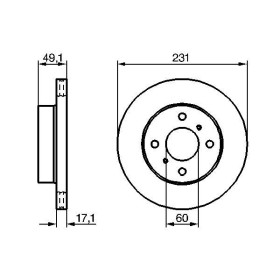 BOSCH Brzdový kotouč větraný Ø231mm 0 986 479 241_thumb5