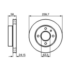 BOSCH Brzdový kotouč větraný Ø239.5mm 0 986 478 148_thumb5