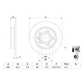 BOSCH Brzdový kotouč plný Ø268mm 0 986 478 421_thumb5