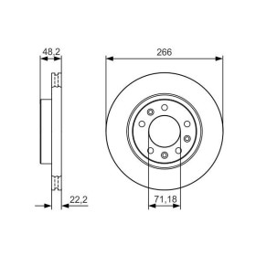 BOSCH Brzdový kotouč větraný Ø266mm 0 986 479 C34_thumb5