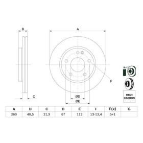 BOSCH Brzdový kotouč větraný Ø259.9mm 0 986 478 875_thumb5