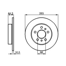 BOSCH Brzdový kotouč plný Ø264,7mm 0 986 478 757_thumb5