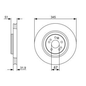 BOSCH Brzdový kotouč větraný Ø345mm 0 986 479 405_thumb5