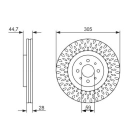 BOSCH Brzdový kotouč větraný Ø305mm 0 986 479 570_thumb5