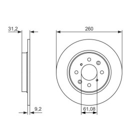 BOSCH Brzdový kotouč plný Ø259.8mm 0 986 479 051_thumb5