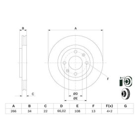 BOSCH Brzdový kotouč větraný Ø266mm 0 986 478 618_thumb5