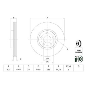 BOSCH Brzdový kotouč větraný Ø300mm 0 986 479 D44_thumb5