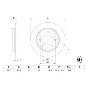 BOSCH Brzdový kotouč plný Ø261.9mm 0 986 479 052_thumb5