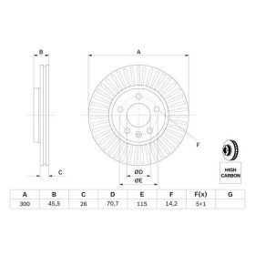 BOSCH Brzdový kotouč větraný Ø300mm 0 986 479 C56_thumb5