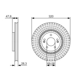 BOSCH Brzdový kotouč větraný Ø320mm 0 986 479 A21_thumb5