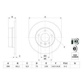 BOSCH Brzdový kotouč plný Ø280mm 0 986 478 561_thumb5