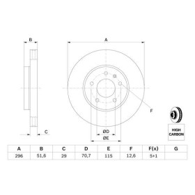 BOSCH Brzdový kotouč větraný Ø296mm 0 986 479 267_thumb5