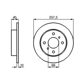 BOSCH Brzdový kotouč plný Ø257,8mm 0 986 478 564_thumb5