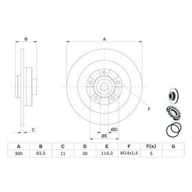 BOSCH Brzdový kotouč plný Ø300mm 0 986 479 445_thumb5