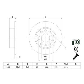 BOSCH Brzdový kotouč plný Ø255mm 0 986 479 099_thumb5