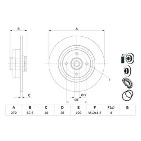 BOSCH Brzdový kotouč plný Ø270mm 0 986 479 E71_thumb5