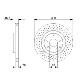 BOSCH Brzdový kotouč dírovaný Ø330mm 0 986 479 135_thumb5