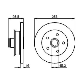 BOSCH Brzdový kotouč plný Ø257,7mm 0 986 478 224_thumb5