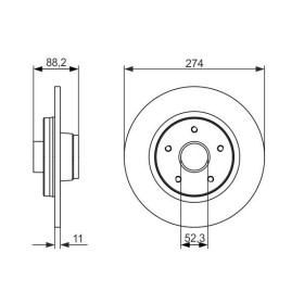 BOSCH Brzdový kotouč plný Ø274mm 0 986 479 695_thumb5