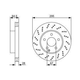 BOSCH Brzdový kotouč děrovaný Ø295mm 0 986 479 331_thumb5