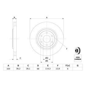 BOSCH Brzdový kotouč větraný Ø320mm 0 986 479 357_thumb5