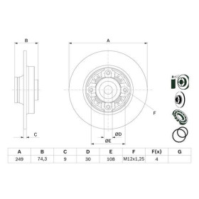 BOSCH Brzdový kotouč plný Ø249mm 0 986 479 400_thumb5