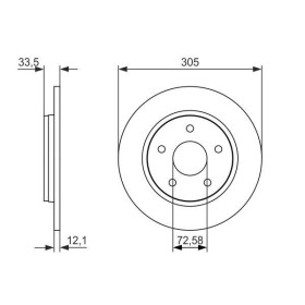 BOSCH Brzdový kotouč plný Ø305mm 0 986 479 050_thumb5